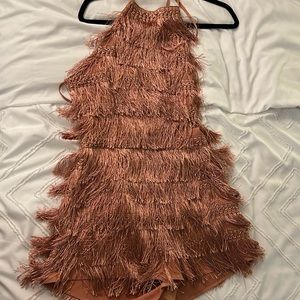 Fringe mauve romper